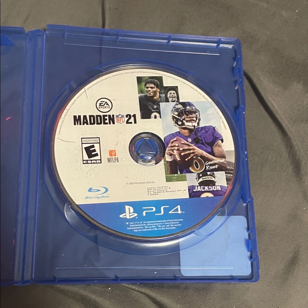 NFL Madden 21 PS4 Game - Blue Case